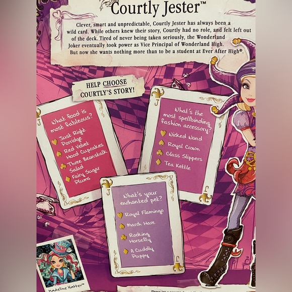 Ever After High Courtly Jester Way Too Wonderland 12” doll Collectible NWT NRFB - Picture 4 of 12